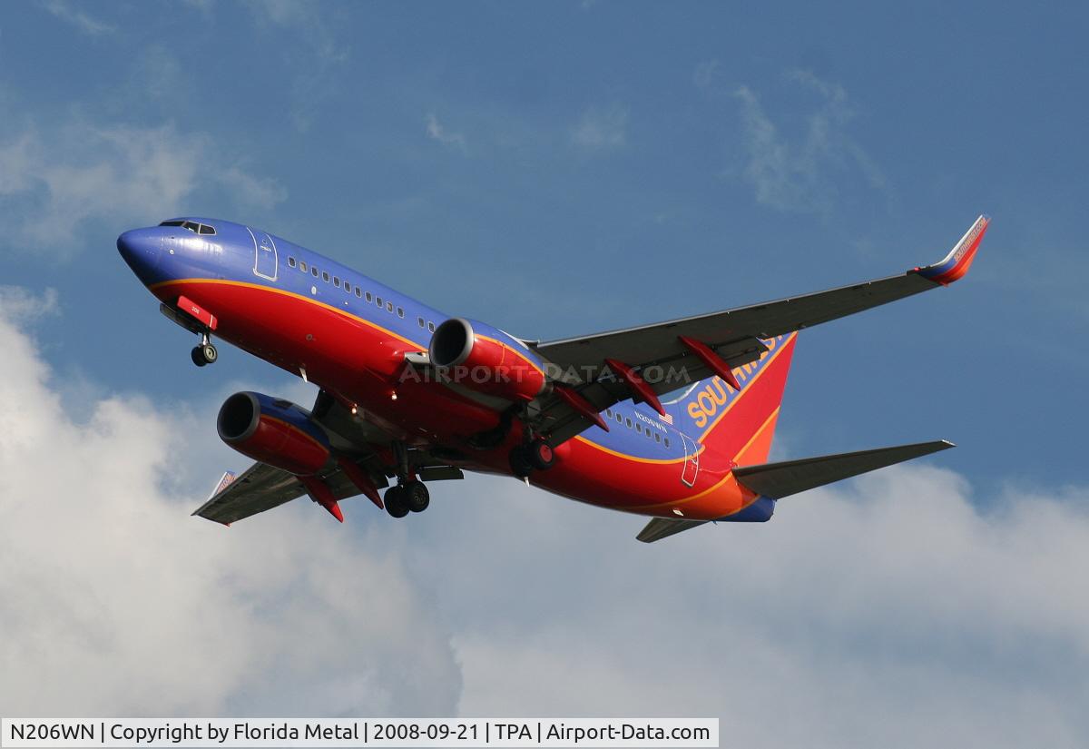 N206WN, 2005 Boeing 737-7H4 C/N 34011, Southwest 737-700