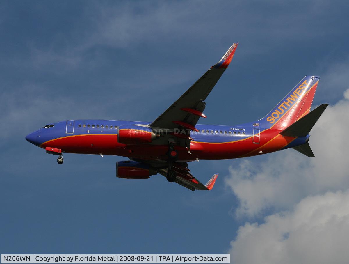N206WN, 2005 Boeing 737-7H4 C/N 34011, Southwest 737-700
