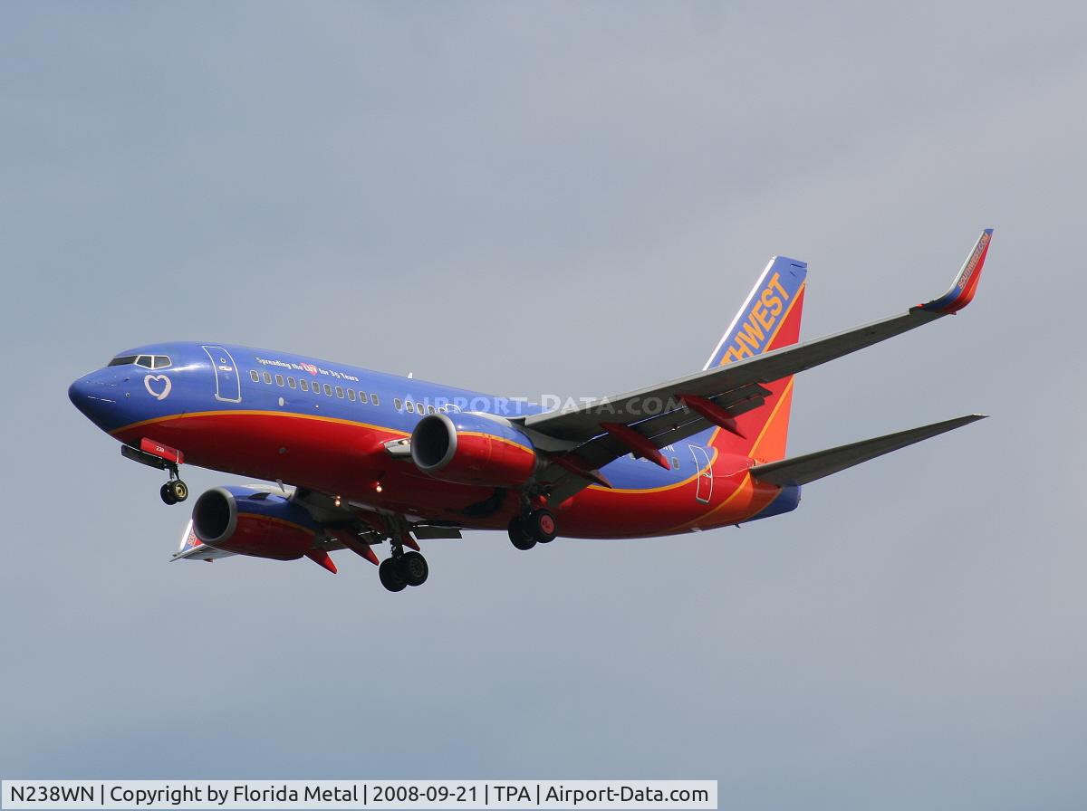 N238WN, 2005 Boeing 737-7H4 C/N 34713, Southwest 