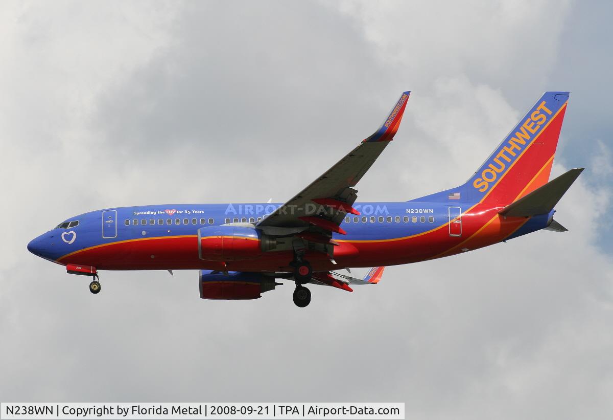 N238WN, 2005 Boeing 737-7H4 C/N 34713, Southwest 