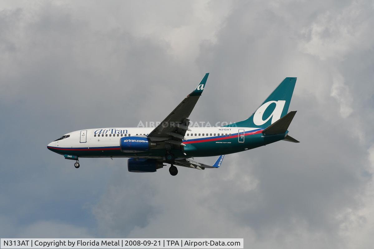 N313AT, 2007 Boeing 737-7BD C/N 33927, Air Tran 737-700