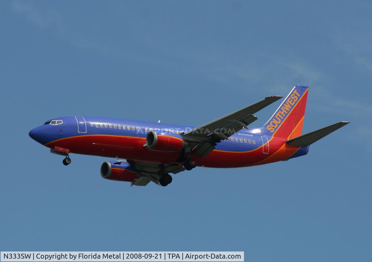 N333SW, 1988 Boeing 737-3H4 C/N 23697, Southwest 737-300