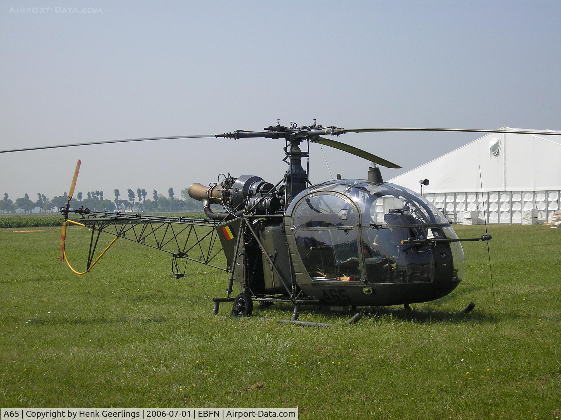 A65, Sud Aviation SA-318C Alouette II C/N 2057/676C-A133, Koksijde, Openday Belgian AF, july 2006