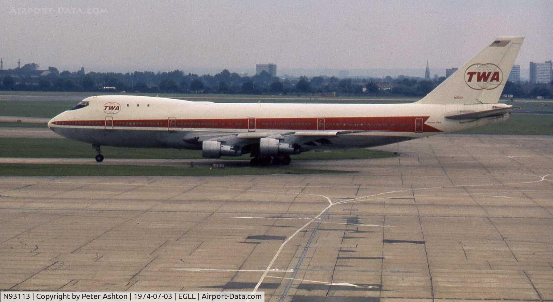 N93113, 1970 Boeing 747-131 C/N 20080, TWA Boeing 747-131