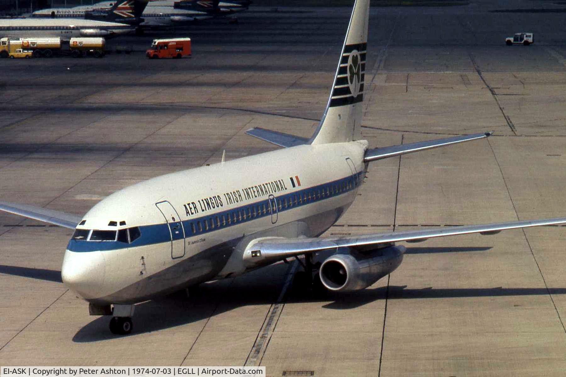 EI-ASK, 1969 Boeing 737-222 C/N 19947, Aer Lingus/United Boeing 737-222