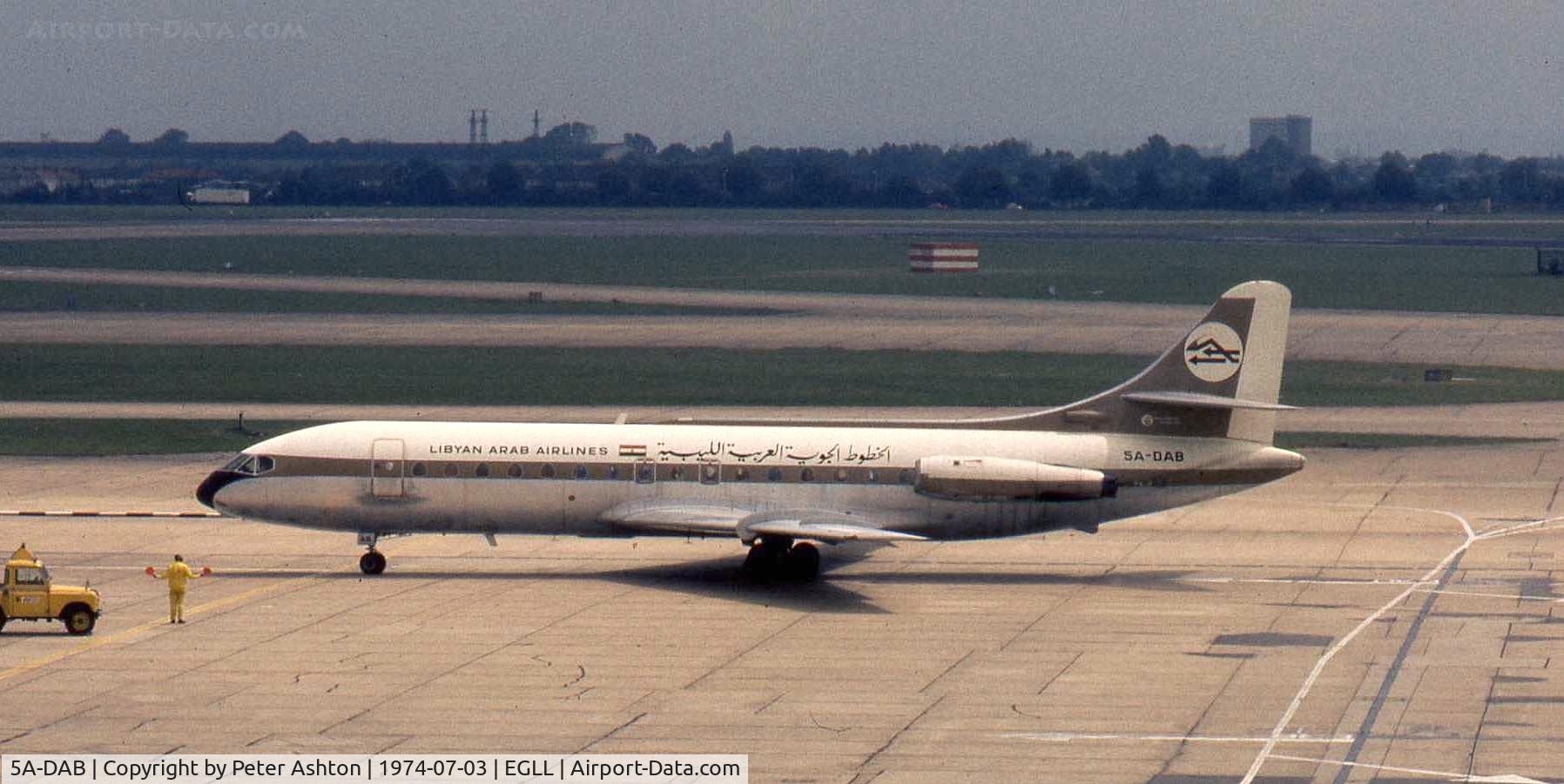 5A-DAB, 1963 Sud Aviation SE-210 Caravelle VI-R C/N 162, Libyan Arab Airlines SE210 Caravelle 6R