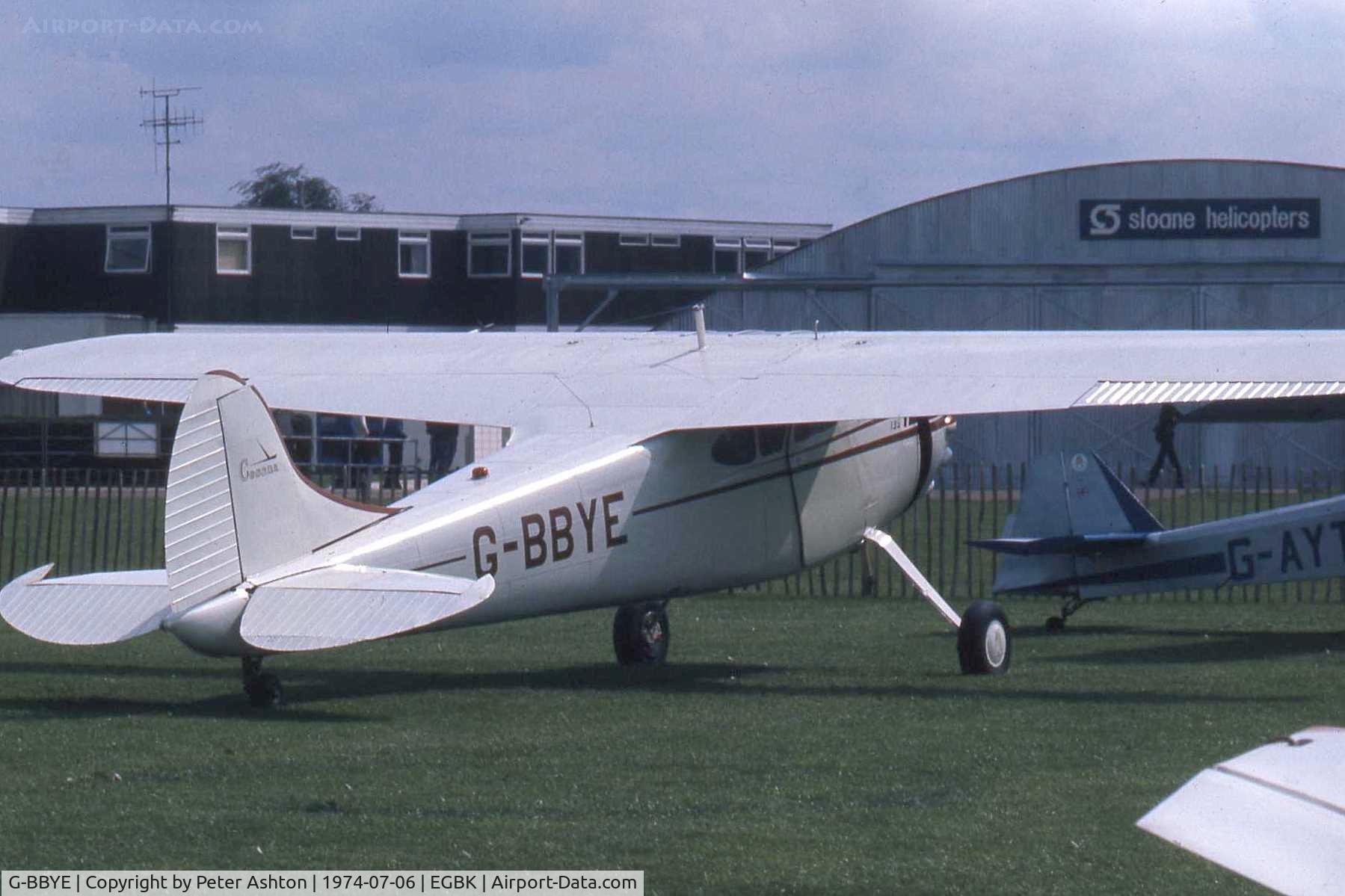 G-BBYE, 1949 Cessna 195 C/N 7550, PFA Rally 1974