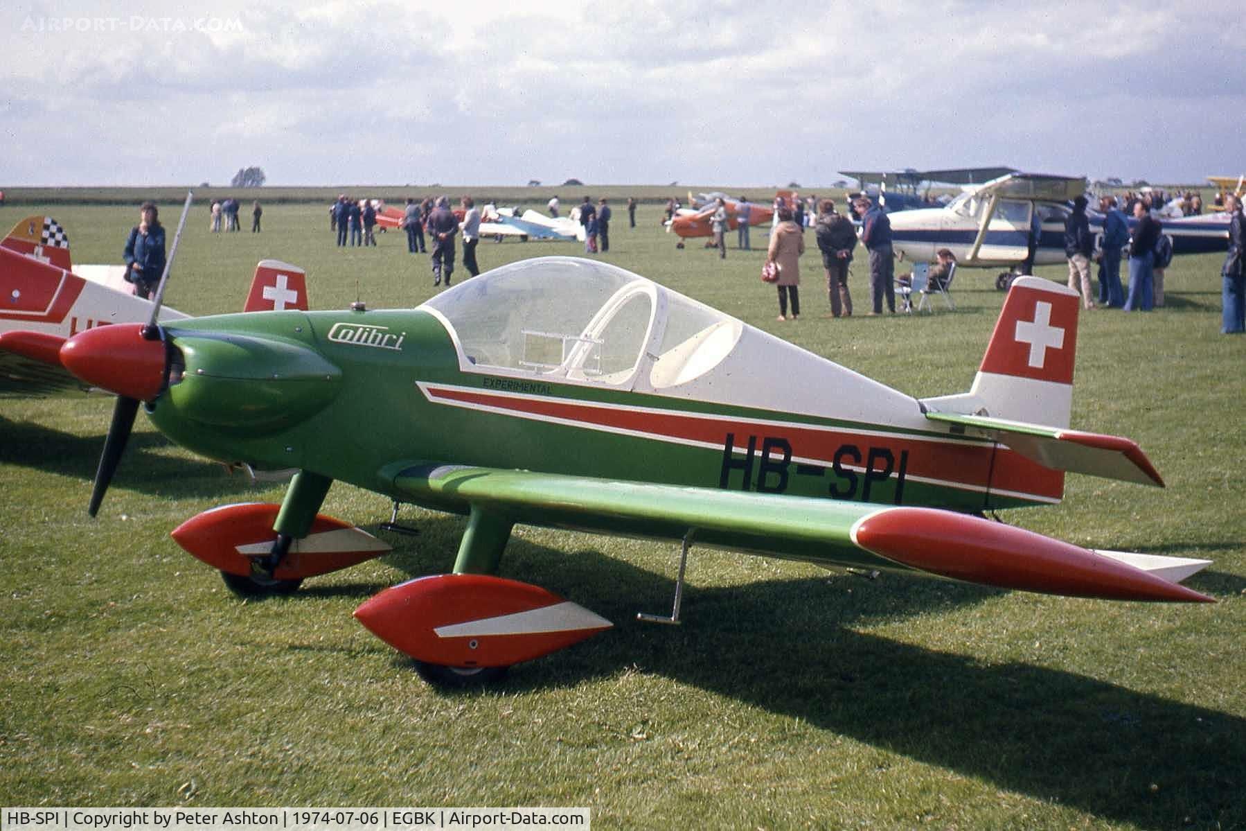 HB-SPI, Brugger MB-2 Colibri C/N 2, Brugger Colibri PFA Rally 1974