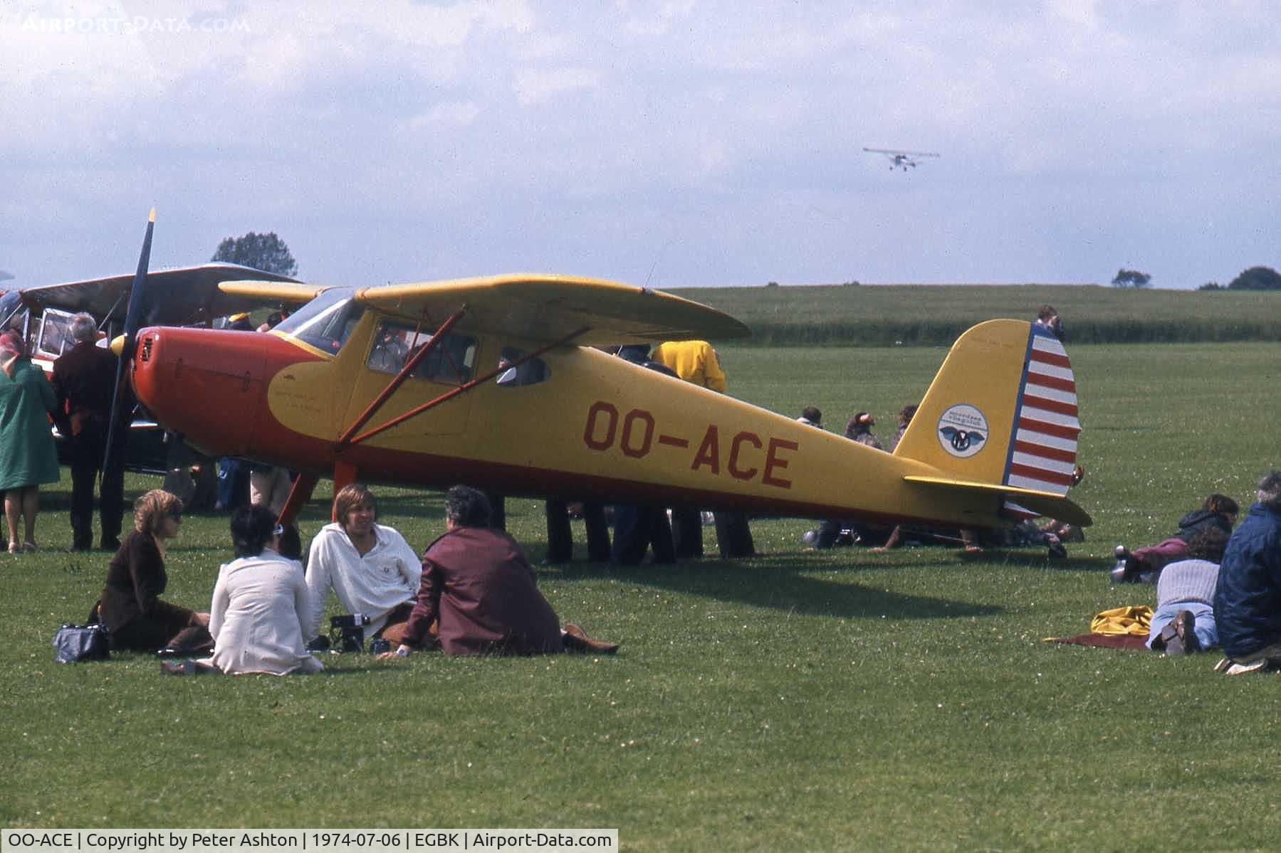 OO-ACE, 1947 Cessna 120 C/N 13872, PFA Rally 1974 Cessna 120