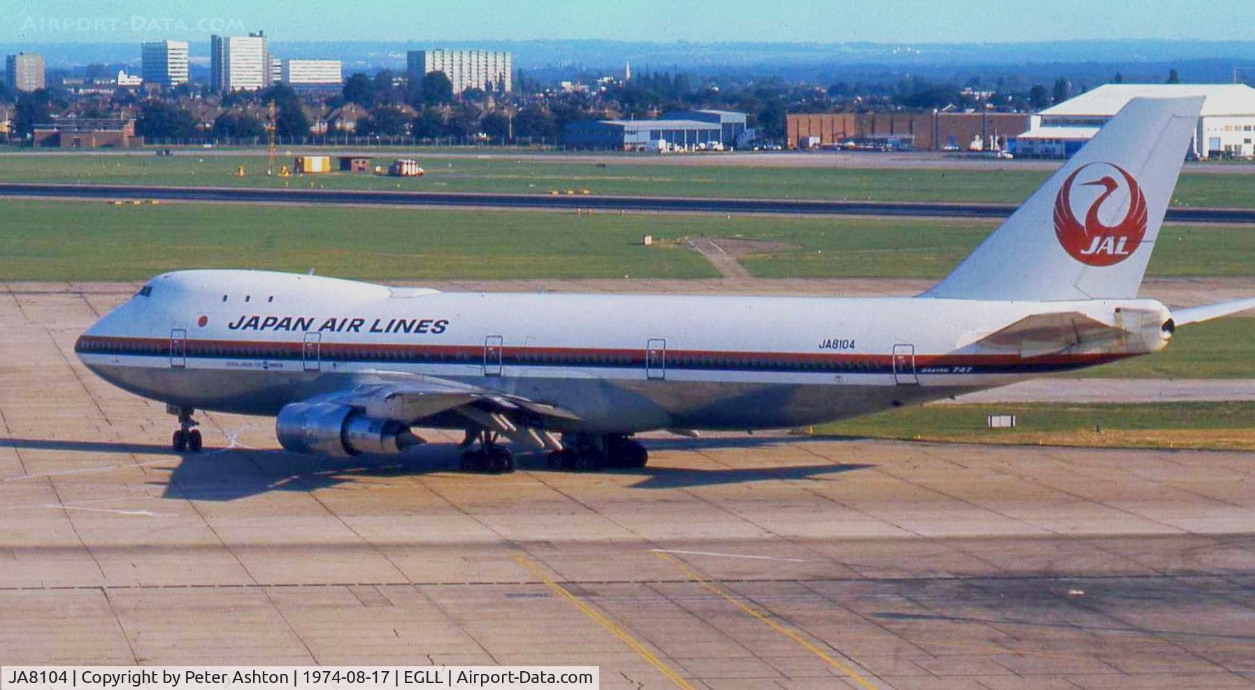 JA8104, 1971 Boeing 747-246B C/N 19823, JAL Boeing 747-246B
