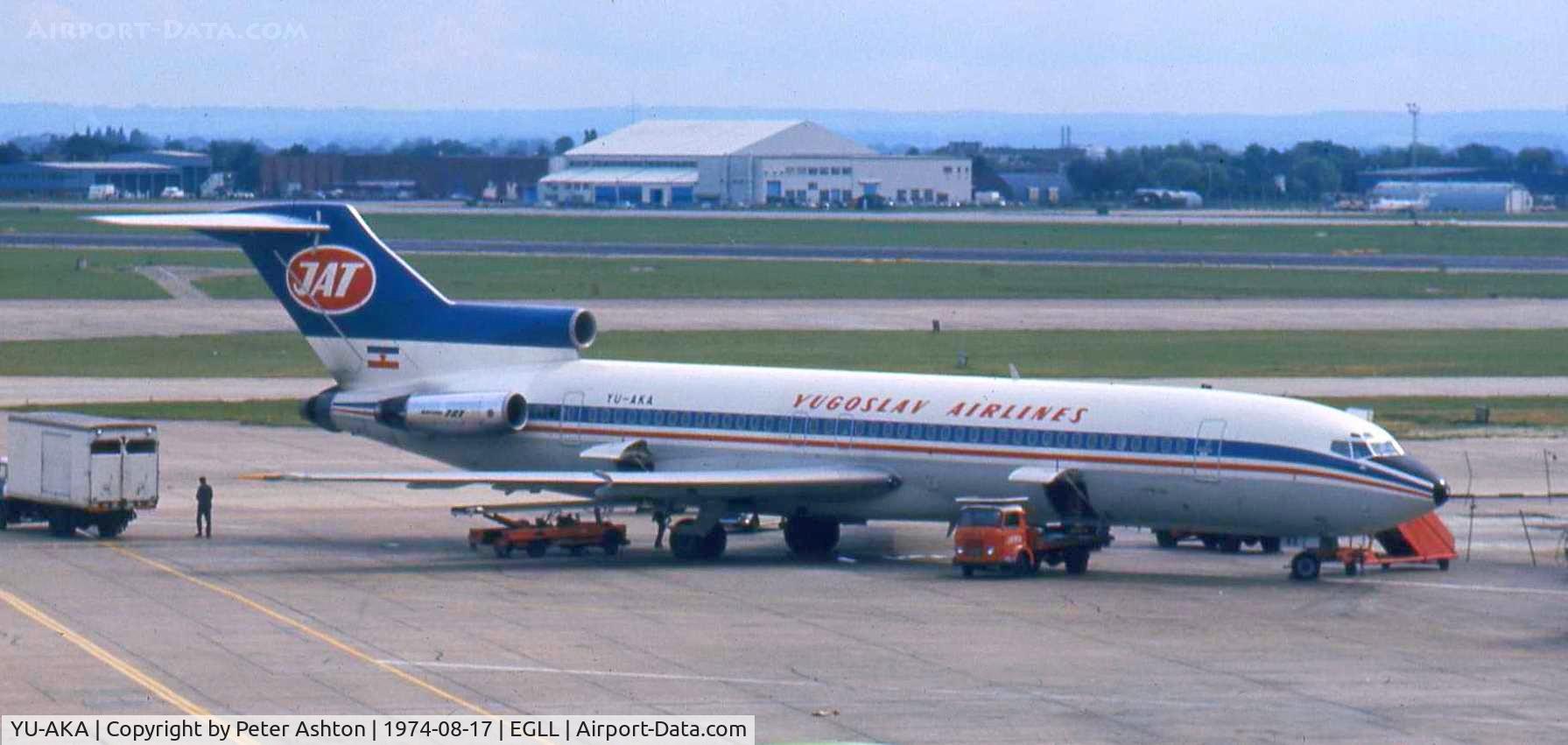 YU-AKA, 1974 Boeing 727-2H9 C/N 20930, JAT Boeing 727-2H9