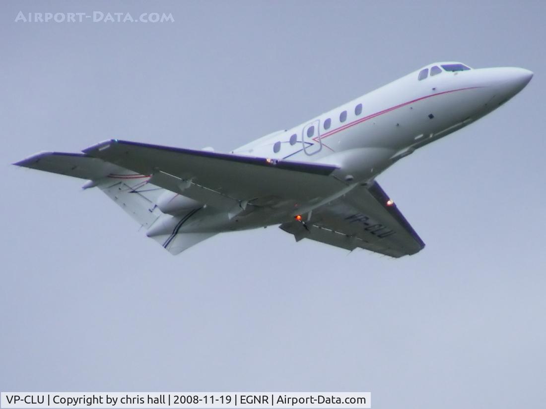 VP-CLU, 2000 British Aerospace HS.125-700A C/N 257058, departing from Hawarden