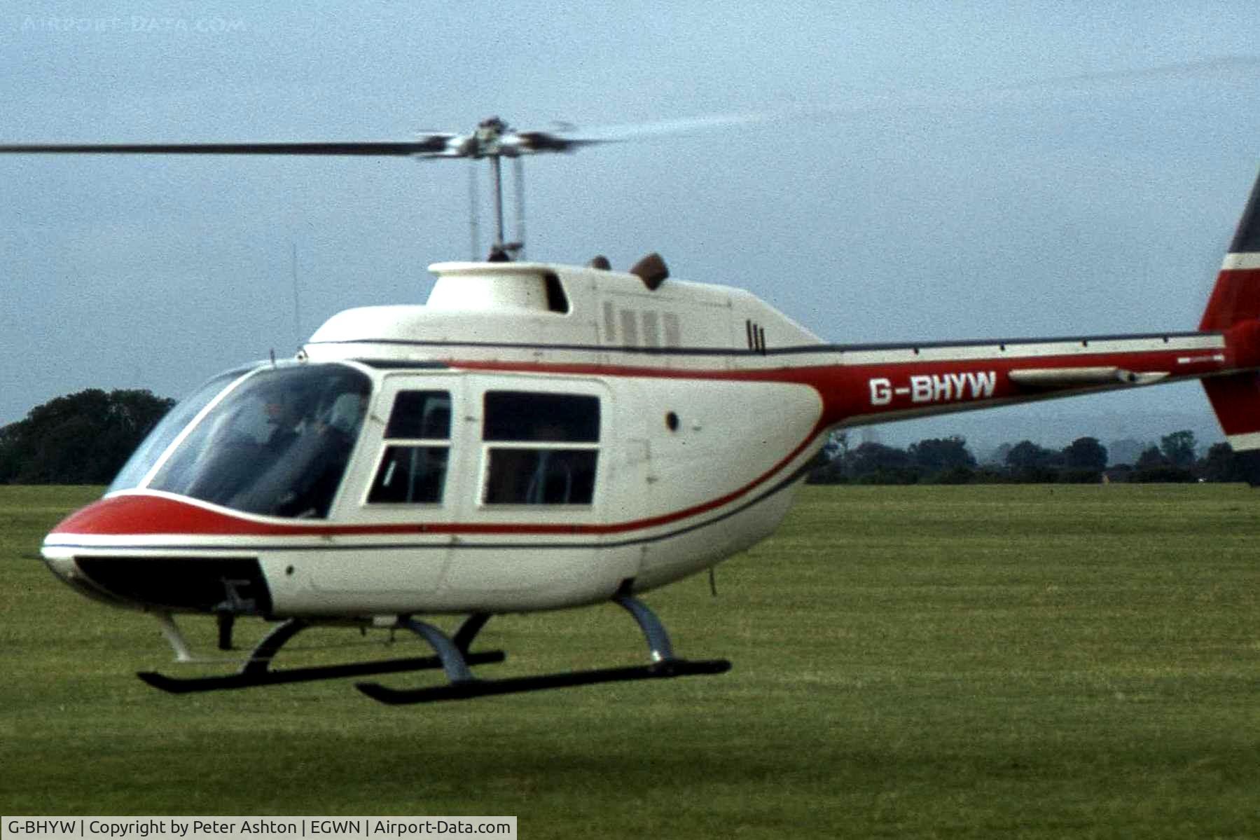 G-BHYW, 1968 Agusta AB-206B JetRanger II C/N 8043, JetRanger