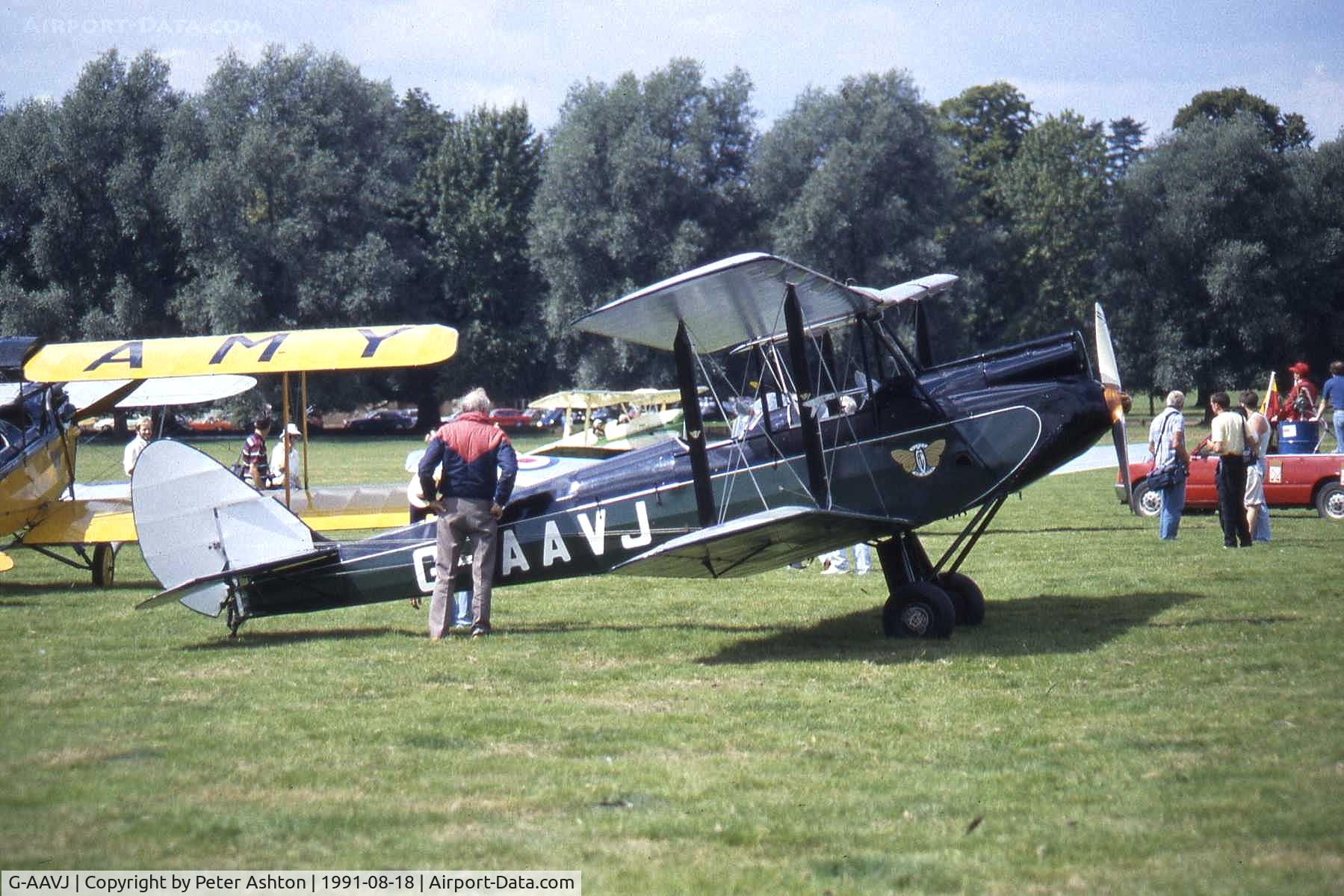 G-AAVJ, 1929 Moth Aircraft DH-60GM Gipsy Moth C/N 157, Moth Rally 1991, Woburn Abbey, Bedfordshire, England