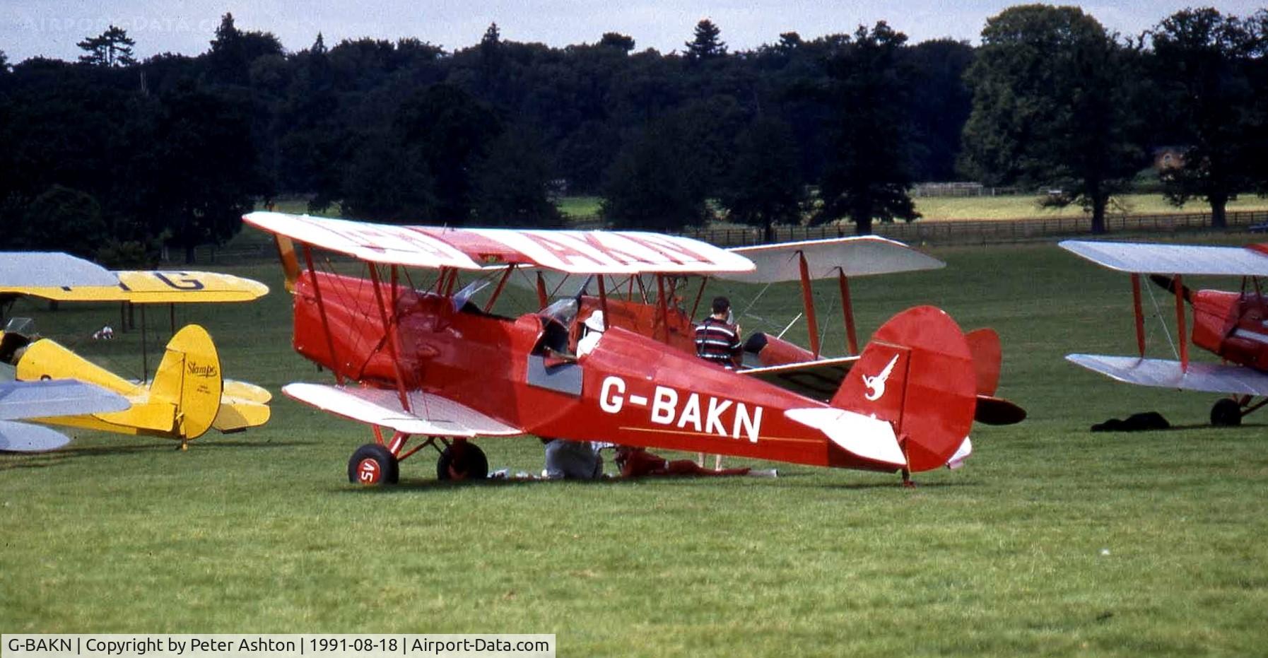 G-BAKN, 1946 Stampe-Vertongen SV-4C C/N 348, Moth Rally 1991, Woburn Abbey, Bedfordshire, England