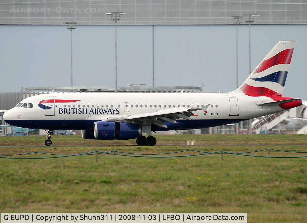 G-EUPD, 1999 Airbus A319-131 C/N 1142, Landing rwy 14R