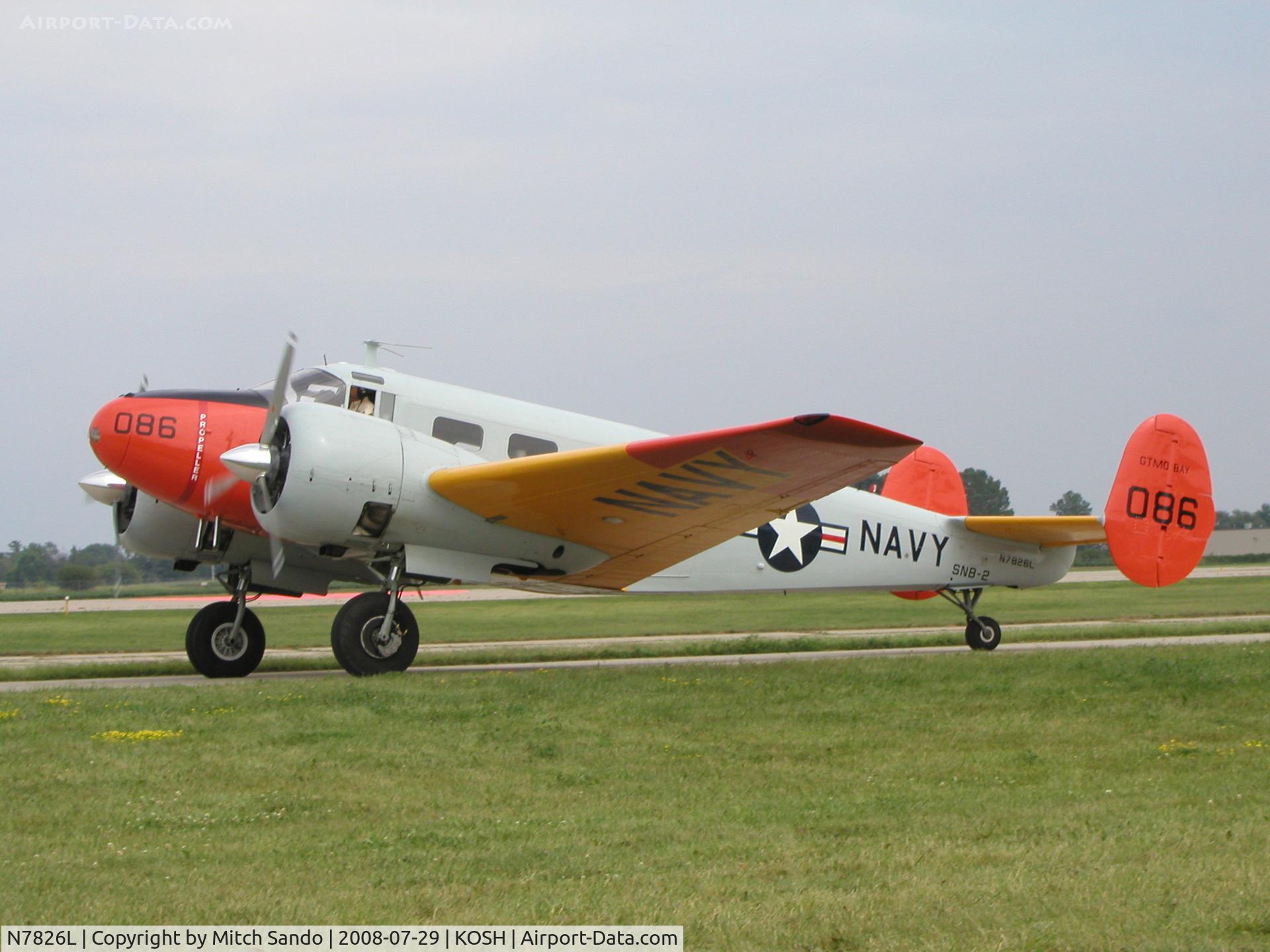 N7826L, 1951 Beech TC-45G C/N AF-86, EAA AirVenture 2008.