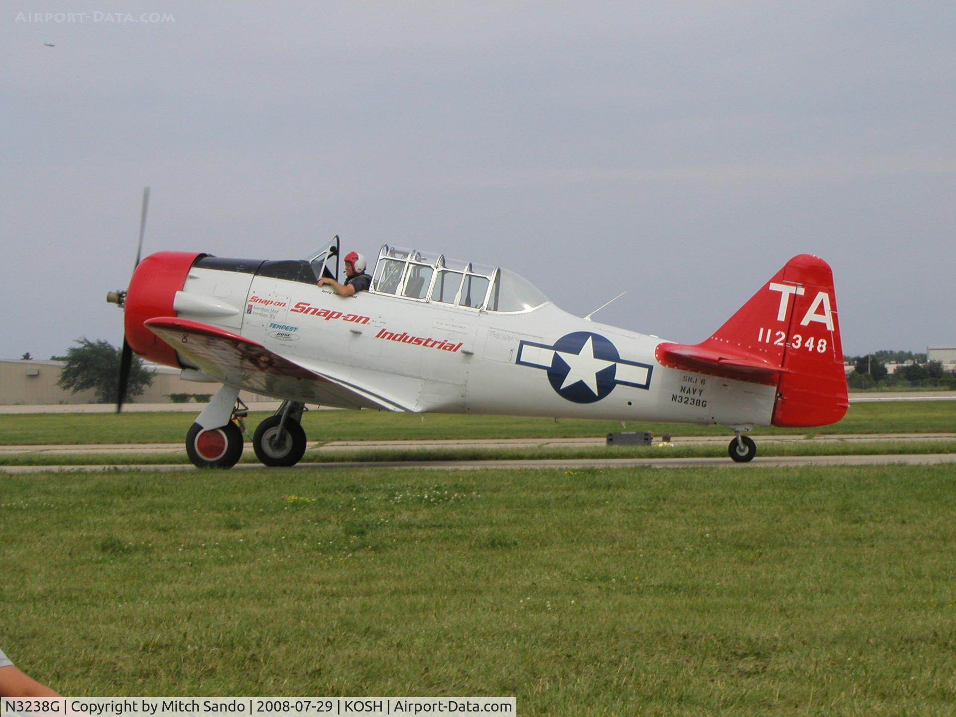 N3238G, 1959 North American SNJ-6 Texan C/N 121-43202, EAA AirVenture 2008.