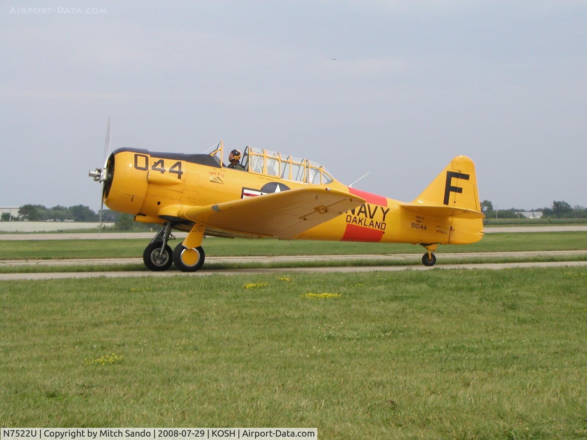 N7522U, 1952 Canadian Car & Foundry Harvard MK IV C/N CCF4-214, EAA AirVenture 2008.