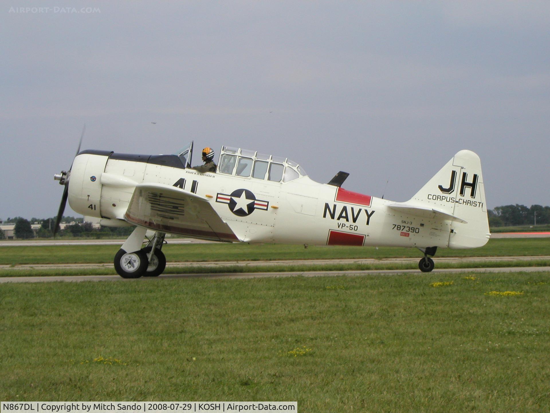 N867DL, 1942 North American AT-6A Texan C/N 787390, EAA AirVenture 2008.