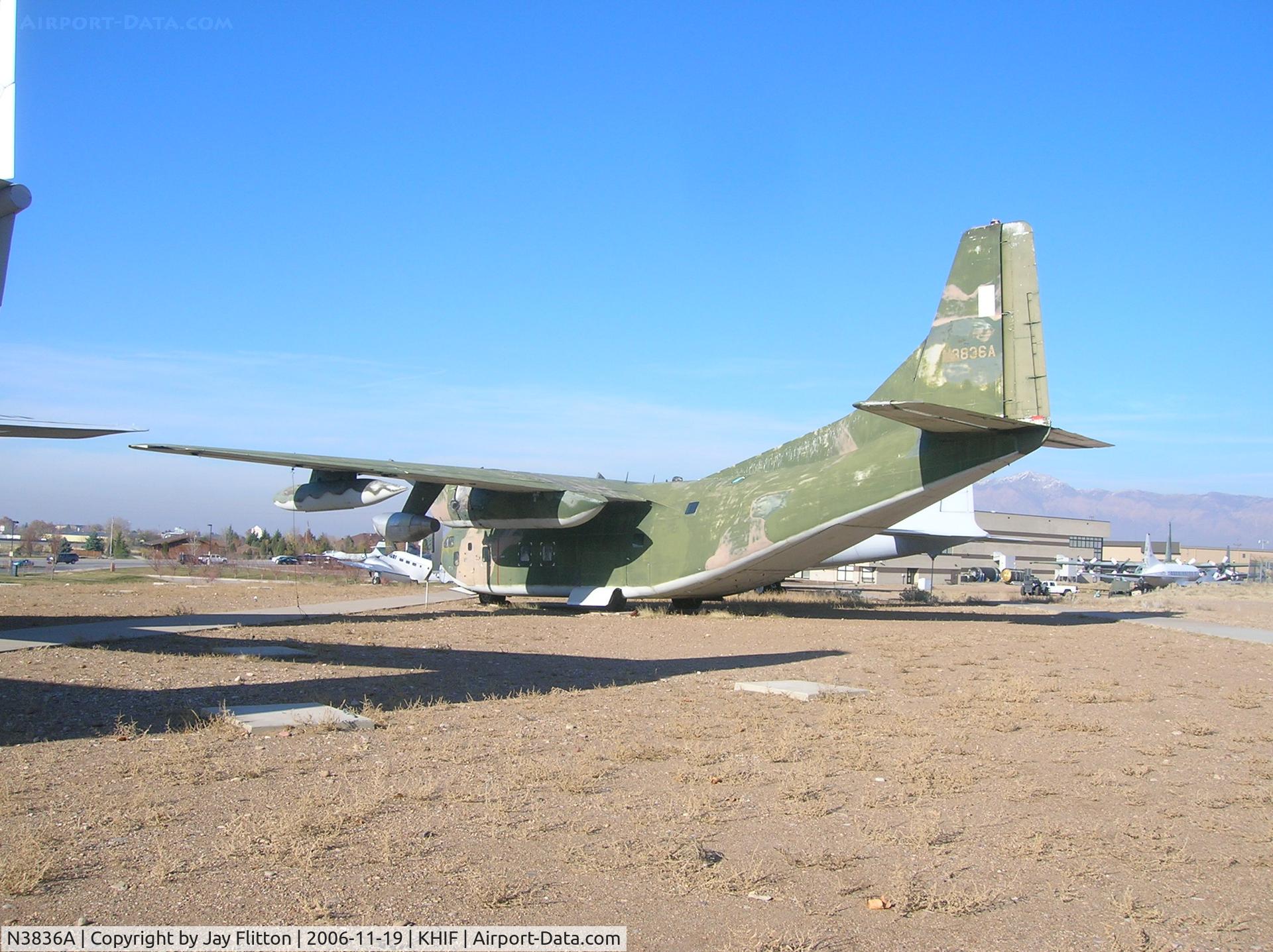 N3836A, 1955 Fairchild C-123K Provider C/N 20059, On display at Hill AFB Museum