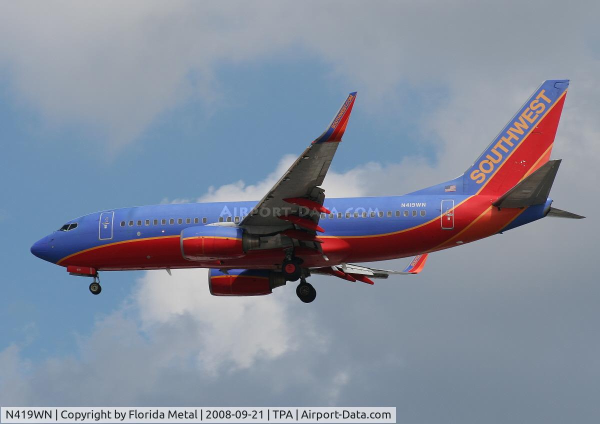 N419WN, 2001 Boeing 737-7H4 C/N 29824, Southwest 737-700