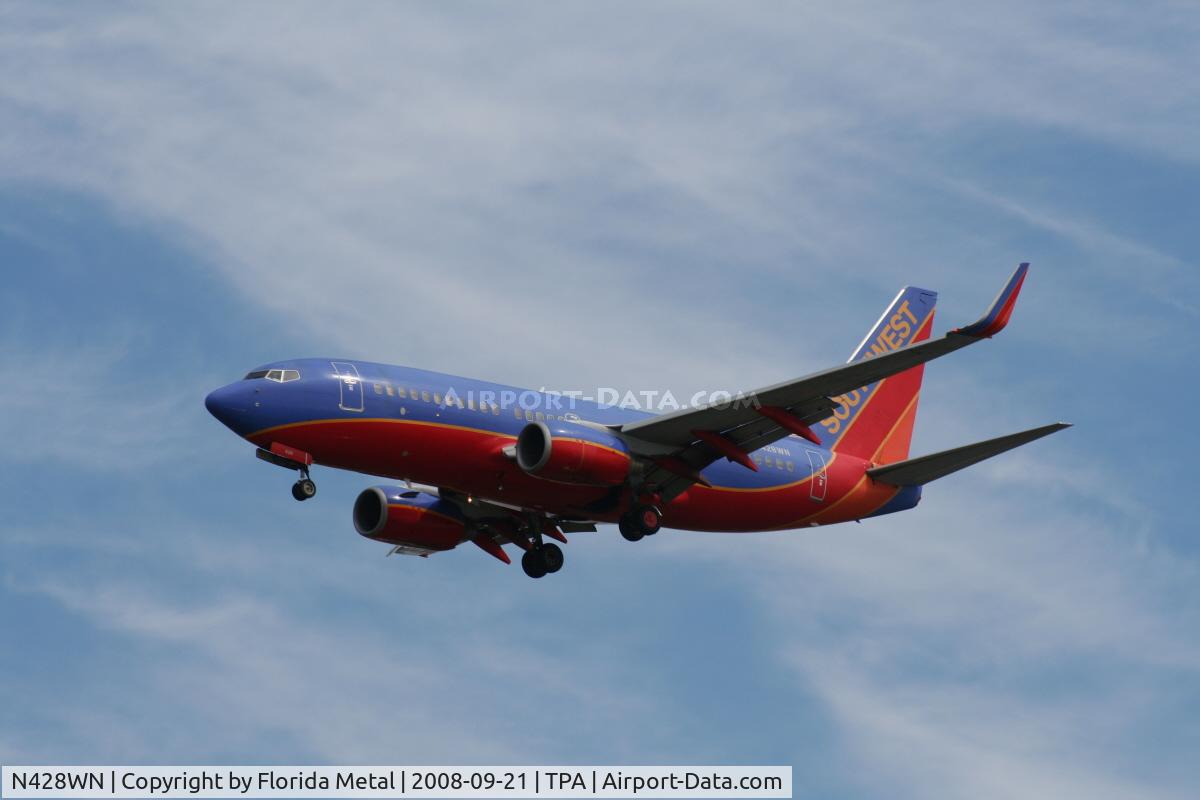 N428WN, 2002 Boeing 737-7H4 C/N 29844, Southwest 737-700