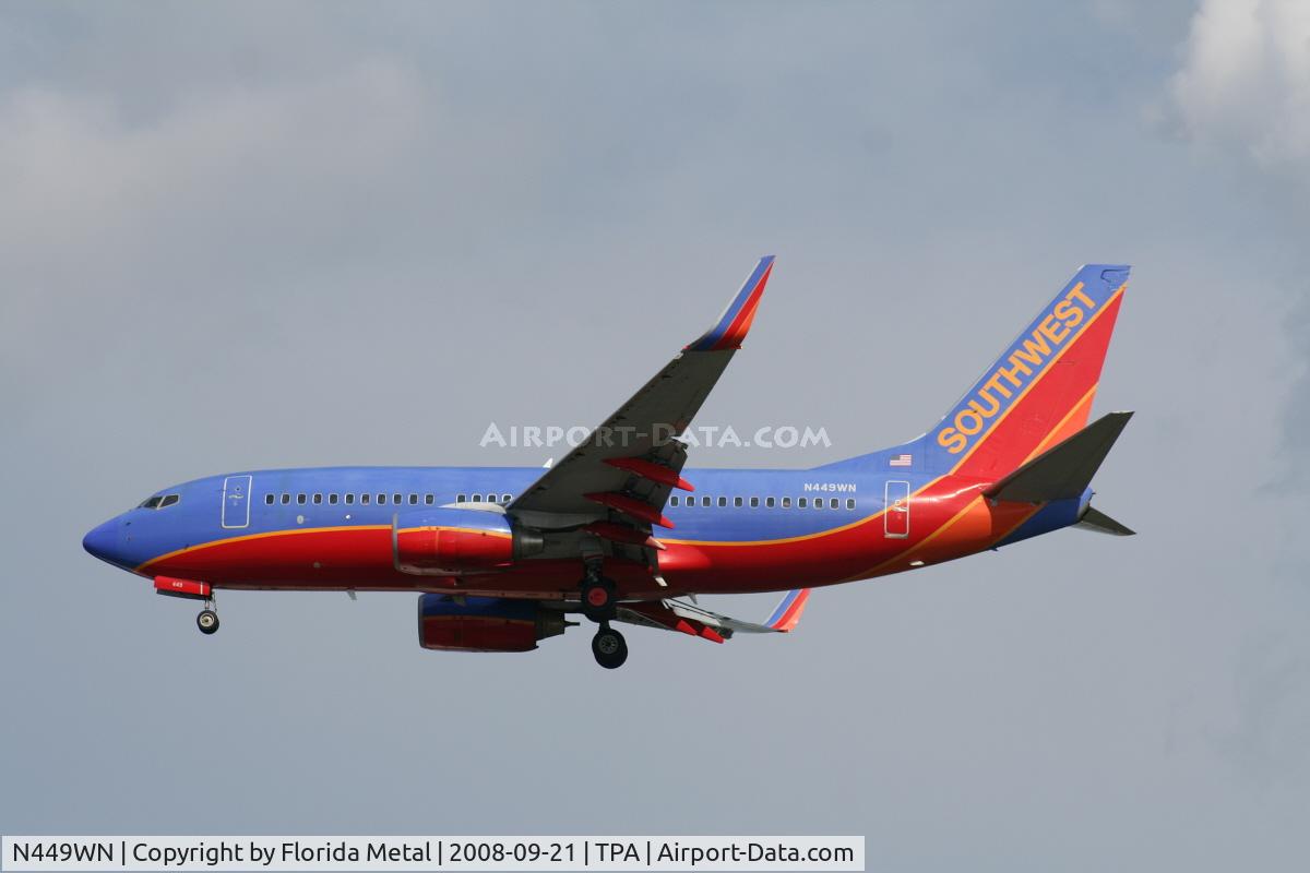 N449WN, 2003 Boeing 737-7H4 C/N 32469, Southwest 737-700