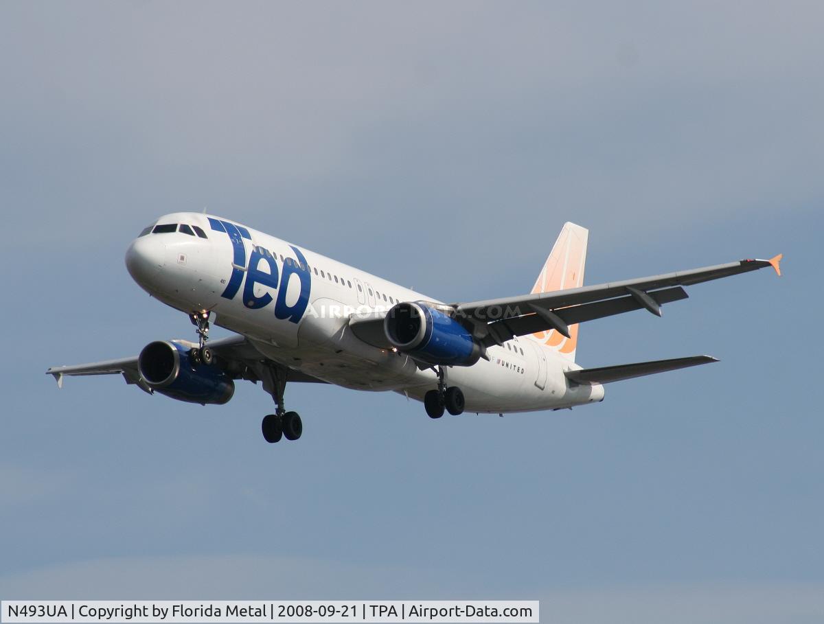 N493UA, 2002 Airbus A320-232 C/N 1821, Ted A320