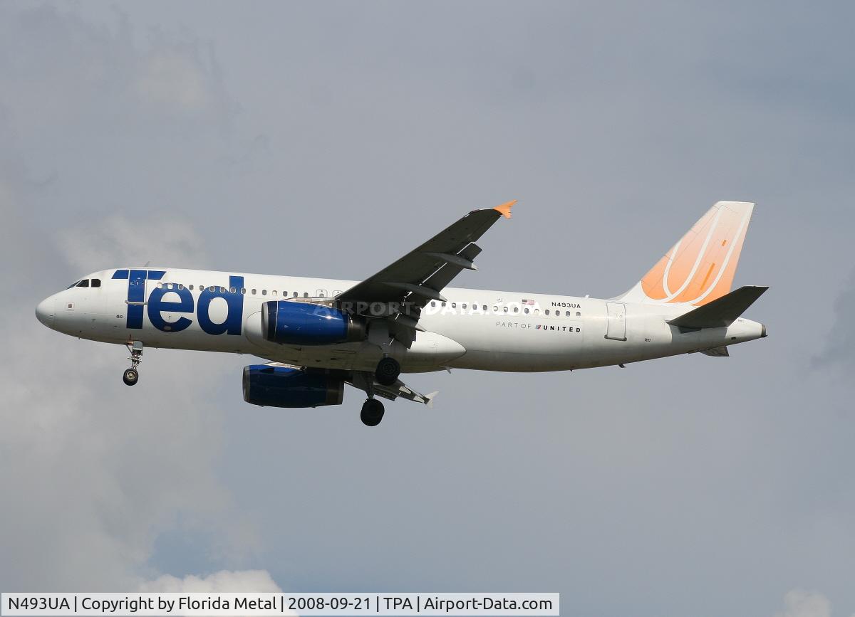 N493UA, 2002 Airbus A320-232 C/N 1821, Ted A320