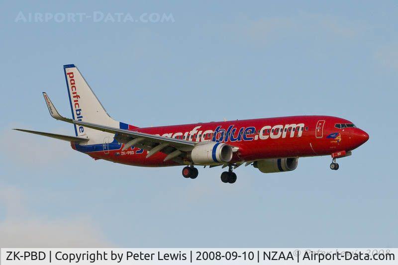 ZK-PBD, 2004 Boeing 737-8FE C/N 33996, Pacific Blue Airlines (NZ) Ltd., Christchurch