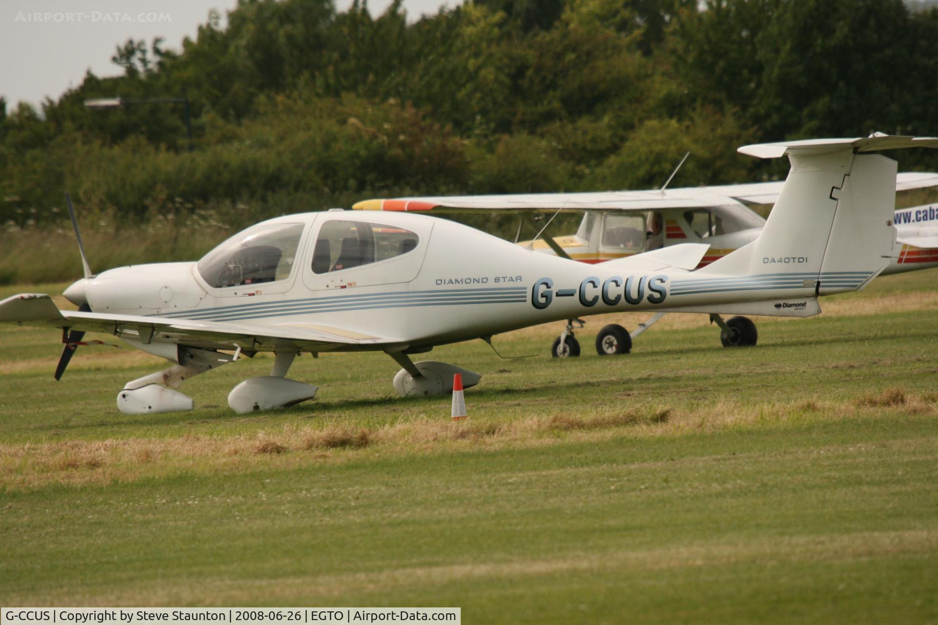 G-CCUS, 2004 Diamond DA-40D Diamond Star C/N D4.082, Taken at Rochester Airport 20th June 2008.