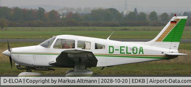 D-ELOA, 1980 Piper PA-28-161 C/N 28-8016239, private arcraft shortly before take off