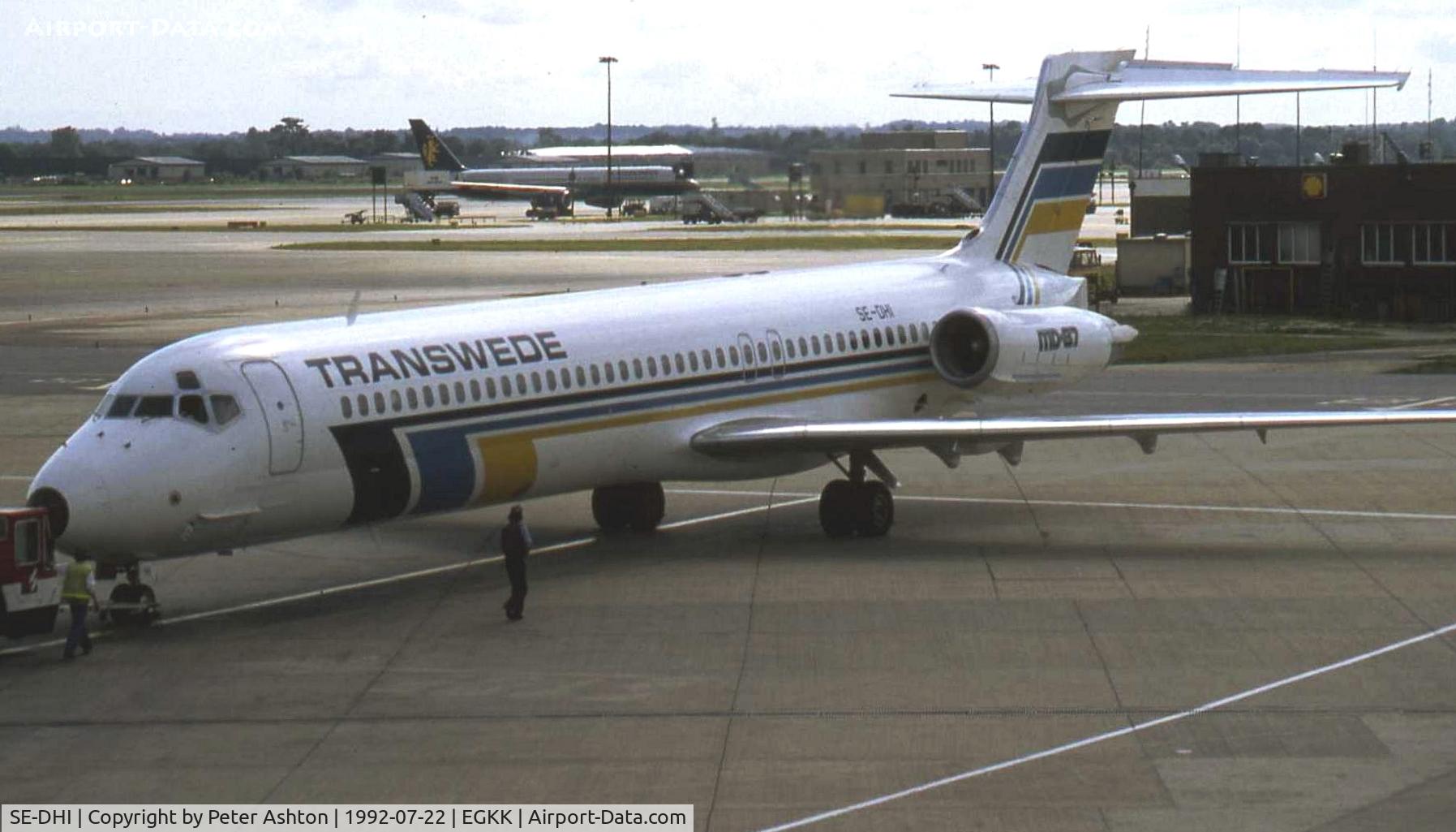 SE-DHI, 1989 McDonnell Douglas MD-87 (DC-9-87) C/N 49706/1614, Transwede McDonnell-Douglas MD-87