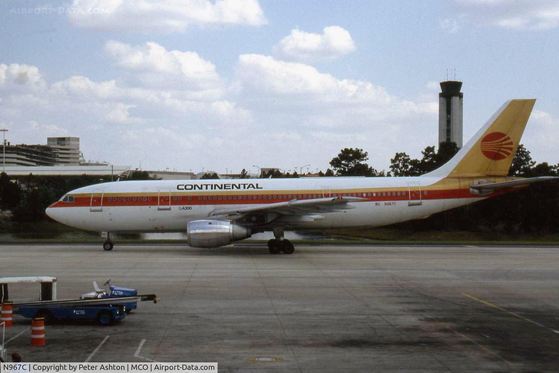 N967C, 1981 Airbus A300B4-203(F) C/N 121, Continental Airbus A300 (Note earlier use of this registration)