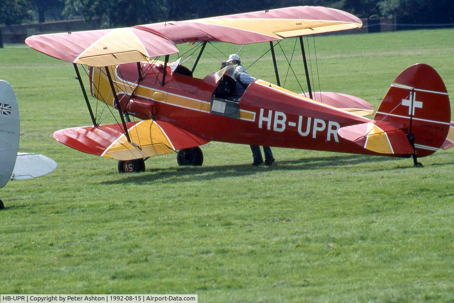 HB-UPR, 1948 Stampe-Vertongen SV-4A C/N 662, Moth Rally 1992, Woburn Abbey, Bedfordshire, England