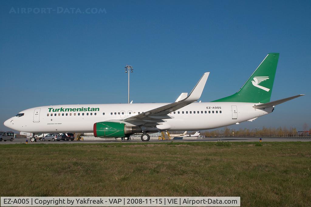 EZ-A005, 2007 Boeing 737-82K C/N 36089, Turkmenistan Boeing 737-800