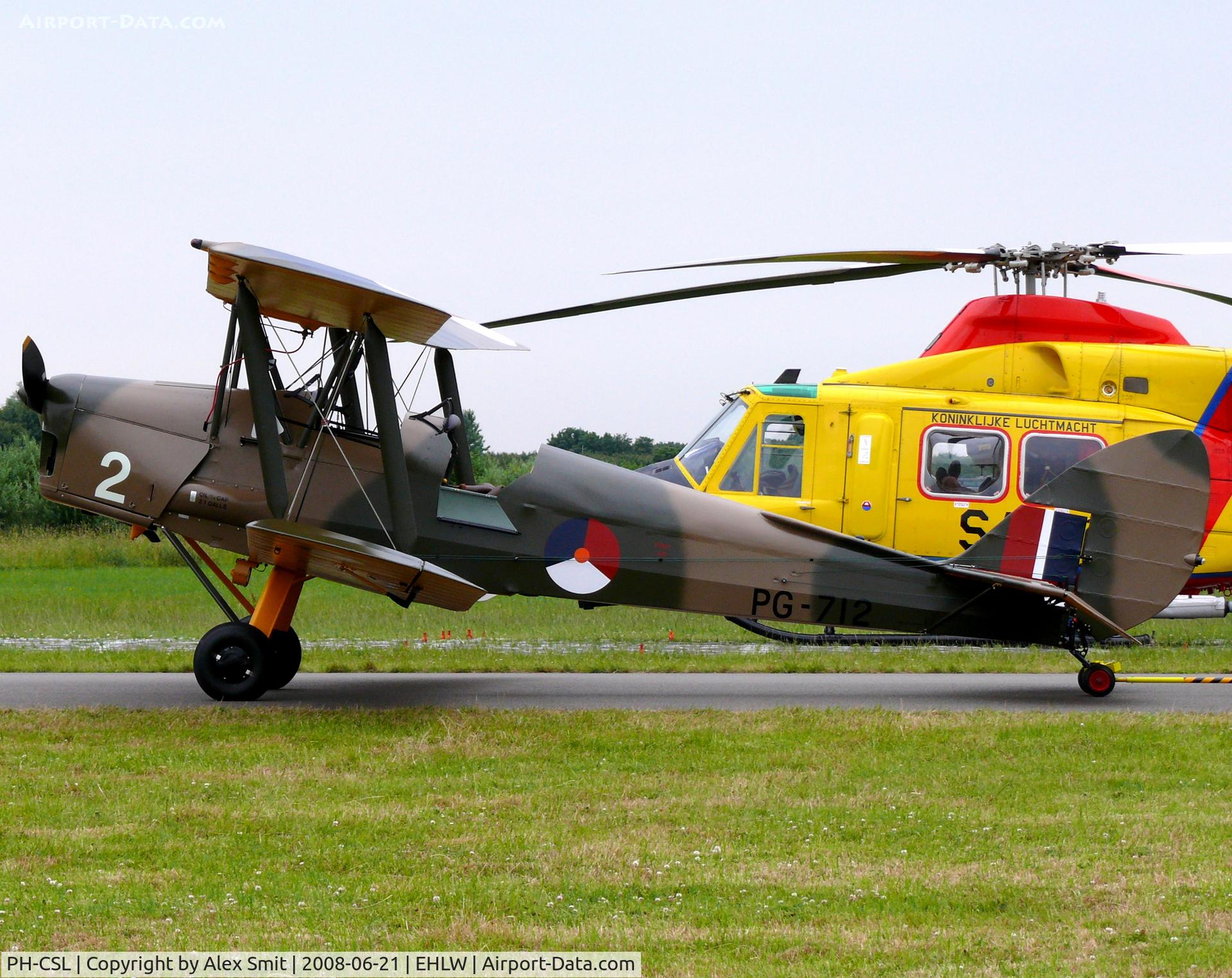 PH-CSL, De Havilland DH-82A Tiger Moth II C/N 86609, De Havilland dH-82A Tiger Moth PH-CSL painted as Royal Netherlands Air Force PG712/2