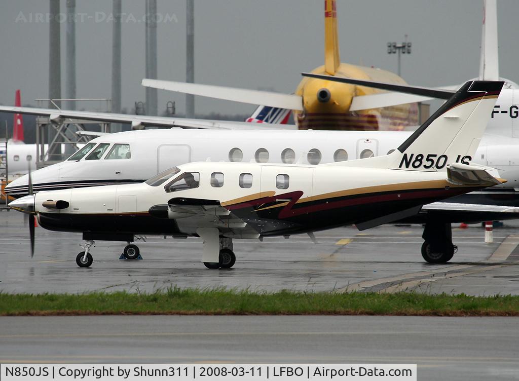 N850JS, 2008 Socata TBM-700 C/N 436, Arriving and parked at the General Aviation area...