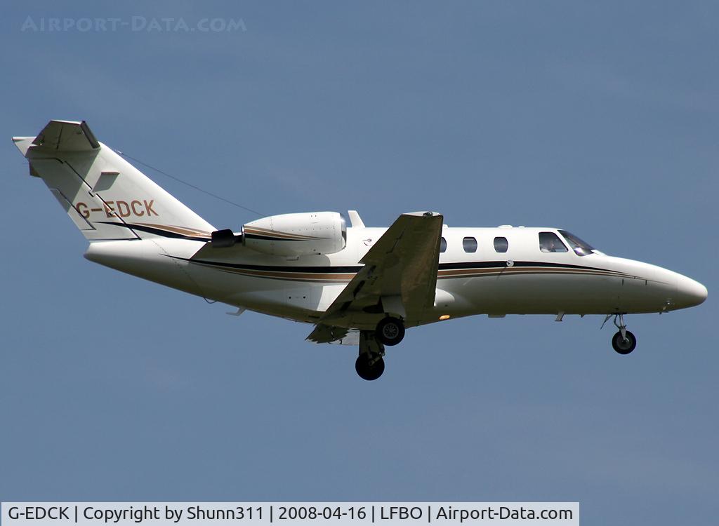 G-EDCK, 2003 Cessna 525 CitationJet CJ1 C/N 525-0510, Landing rwy 14R...