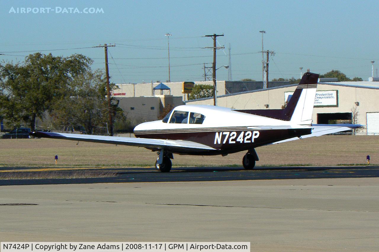N7424P, 1961 Piper PA-24 C/N 24-2612, At Grand Prairie Municipal