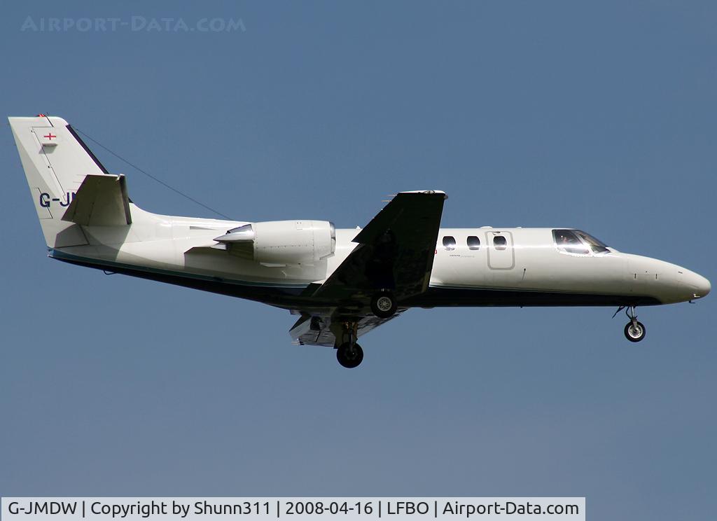 G-JMDW, 1980 Cessna 550 Citation II C/N 550-0183, Landing rwy 14R...