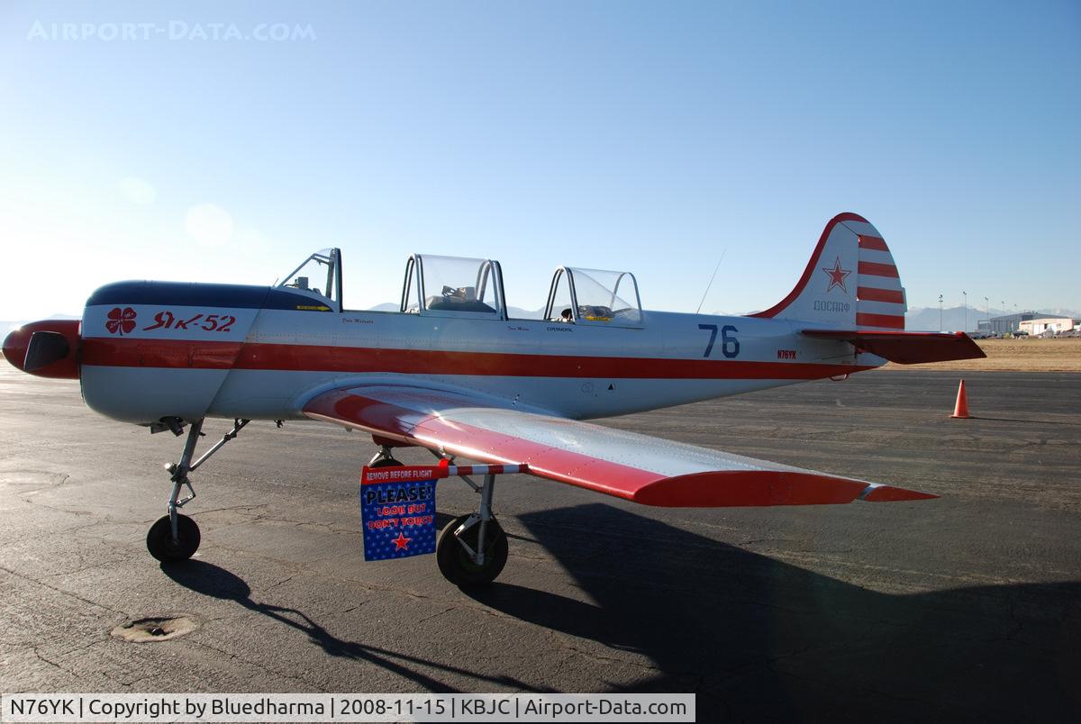 N76YK, 1985 Yakovlev Yak-52 C/N 855706, Salute to Veteran's 2008 event at Broomfield Colorado.