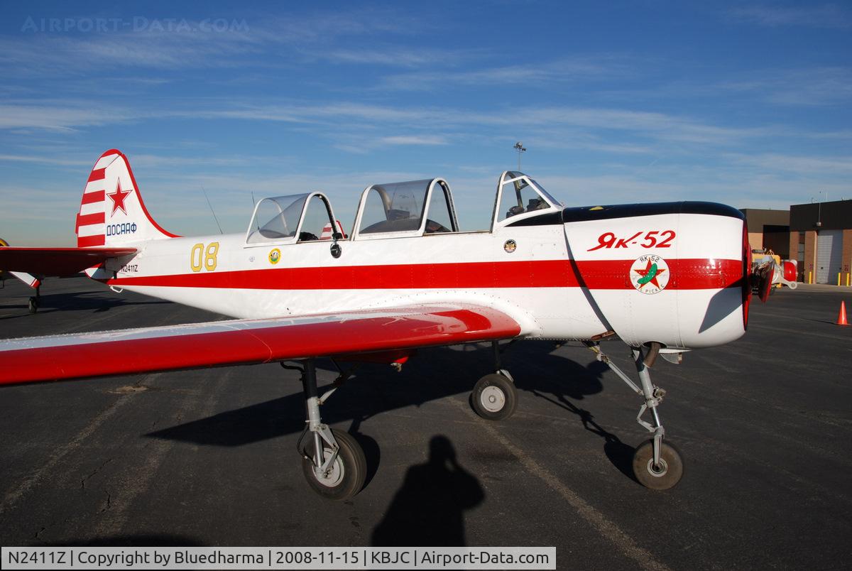 N2411Z, 1981 Yakovlev Yak-52 C/N 821911, Salute to Veteran's 2008 event at Broomfield Colorado.