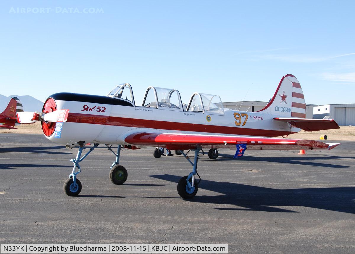 N33YK, 1990 Yakovlev Yak-52 C/N 9010910, Salute to Veteran's 2008 event at Broomfield Colorado.