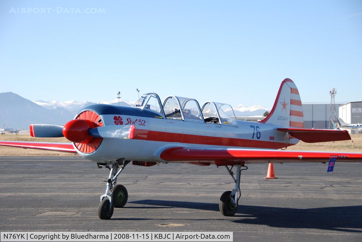 N76YK, 1985 Yakovlev Yak-52 C/N 855706, Salute to Veteran's 2008 event at Broomfield Colorado.