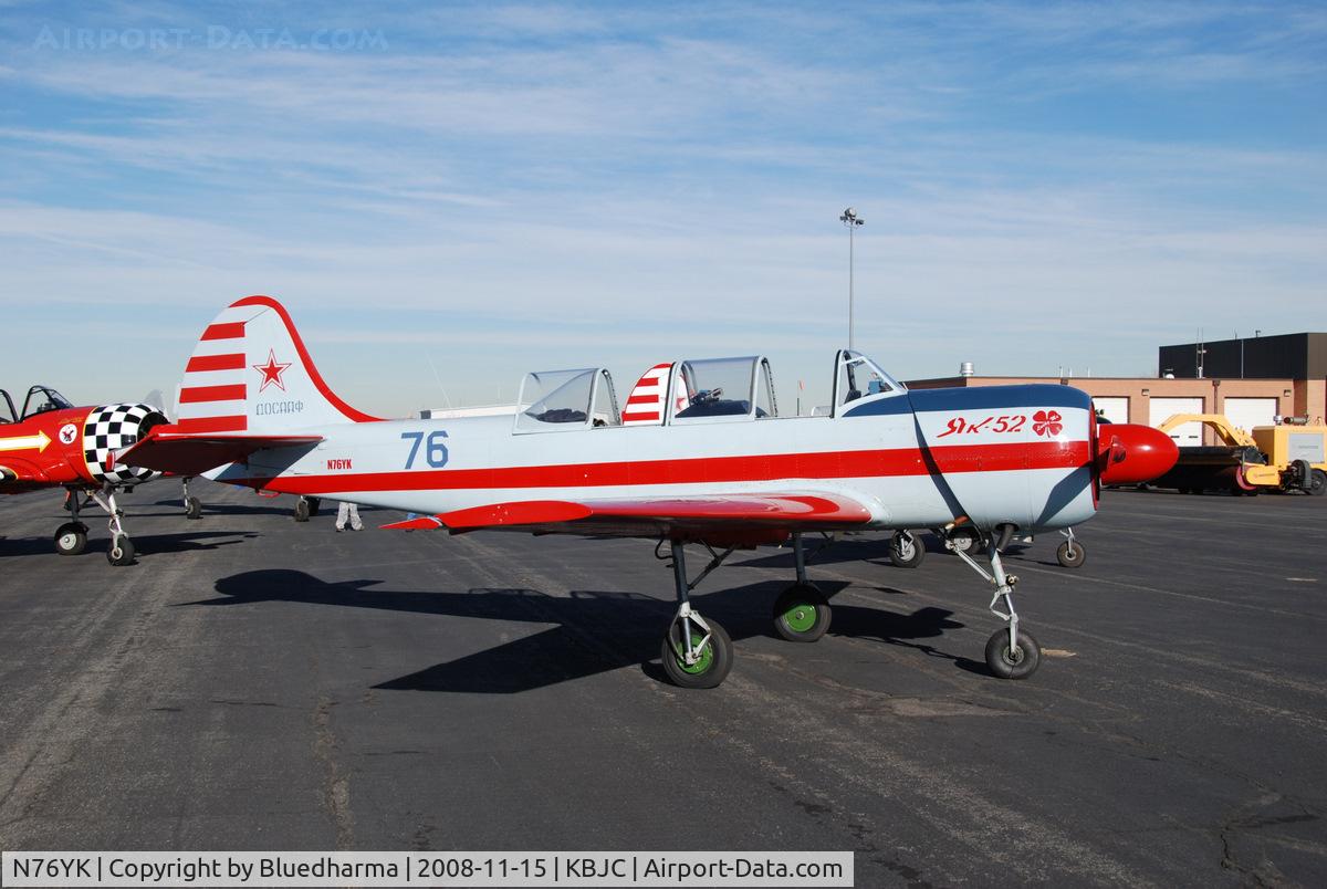 N76YK, 1985 Yakovlev Yak-52 C/N 855706, Salute to Veteran's 2008 event at Broomfield Colorado.
