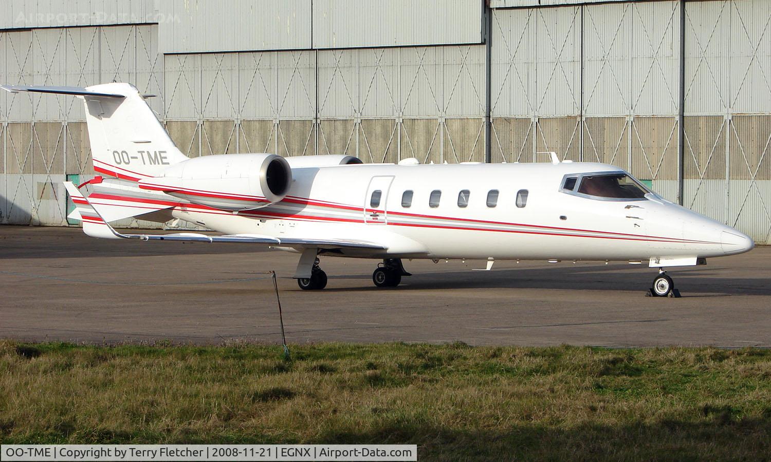 OO-TME, 2002 Learjet 60 C/N 60-255, Begian Learjet parked up at East Midlands