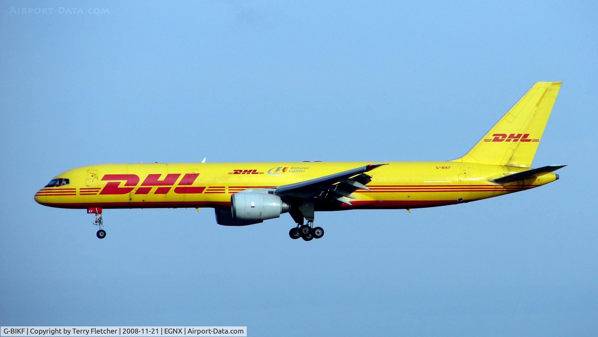 G-BIKF, 1983 Boeing 757-236/SF C/N 22177, DHL B757 Freighter on training flight around East Midlands