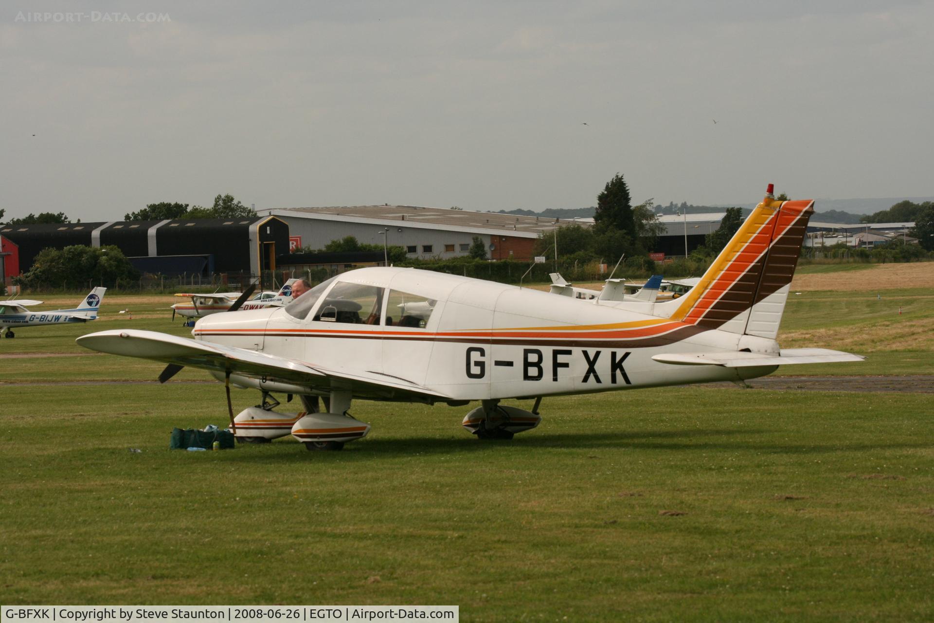 G-BFXK, 1973 Piper PA-28-140 Cherokee C/N 28-7325387, Taken at Rochester Airport 20th June 2008.